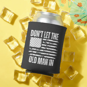 Enfriador De Latas No dejes que el viejo entre Bandera estadounidense