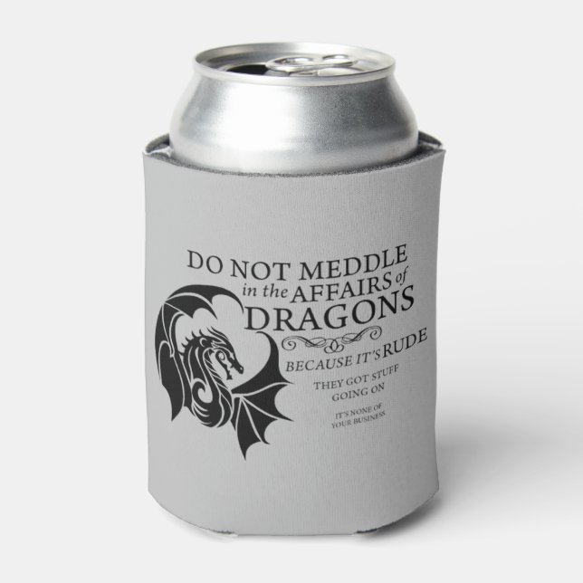 Enfriador De Latas No Enrosque Con Refrigerador De Dragones (Lata Anverso)