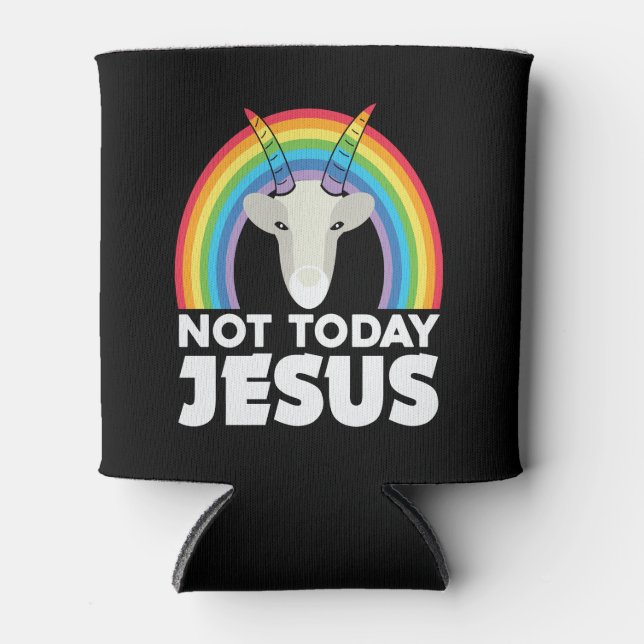 Enfriador De Latas No hoy Jesús Satan Goat (Anverso)