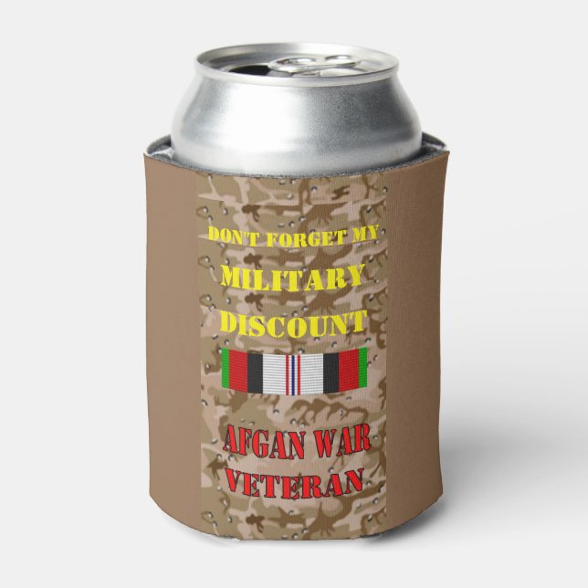 ENFRIADOR DE LATAS NO OLVIDES MI DESCUENTO MILITAR (Lata Anverso)