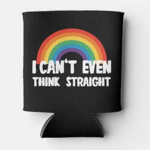 Enfriador De Latas No Puedo Ni Pensar Recto Divertido Orgullo Gay