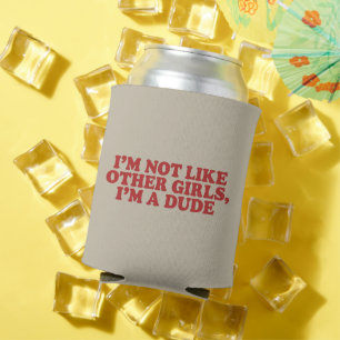 Enfriador De Latas No soy como otras chicas soy un chico Retro Meme G