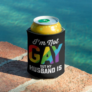 Enfriador De Latas No soy gay pero mi esposo es divertido Orgullo LGB