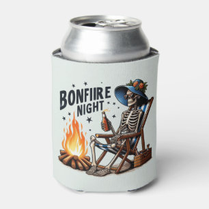 Enfriador De Latas Noche de la hoguera - Beber esqueleto cerca del fu