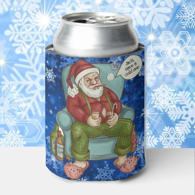 Enfriador De Latas Noche de Santa Claus personaliza a Navidades graci (Subido por el creador)