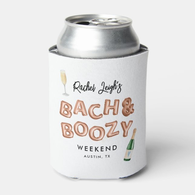 Enfriador De Latas Noche de soltera de Bach & Boozy Rose Gold (Lata Anverso)