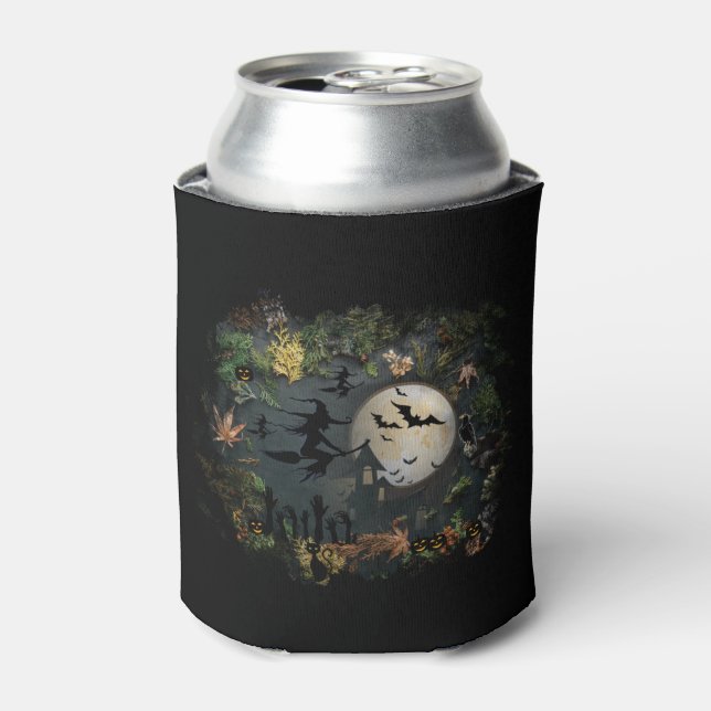 Enfriador De Latas Noche del Fiesta de las brujas (Lata Anverso)