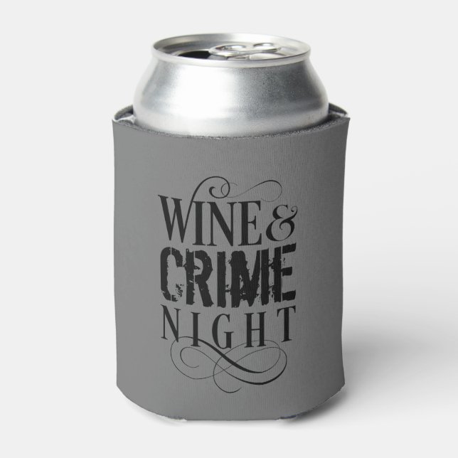 Enfriador De Latas Noche del vino y el crimen - Refrigerador de bebid (Lata Anverso)