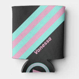 Enfriador De Latas Noche Retro Prism Tiras con Nombre