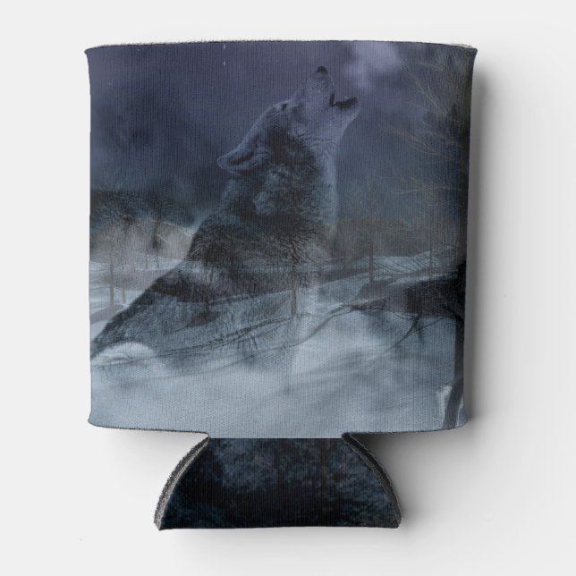 Enfriador De Latas Noche Wolf Spirit Moon (Anverso)