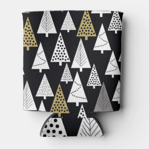 Enfriador De Latas Noches De Invierno: Árboles Gold-Silver.