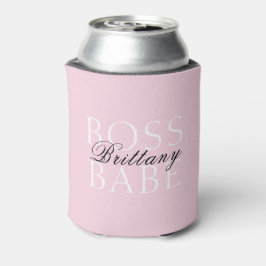Enfriador De Latas Nombre Boss Tipografía de Babe Rosa
