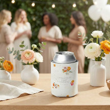 Nombre de Baby Shower Floral Boho Orange Cottageco
