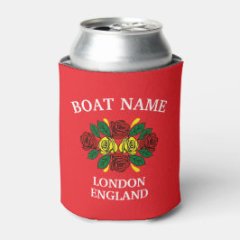 Enfriador De Latas Nombre de barco Canal Narrowboat Rosas Rojas