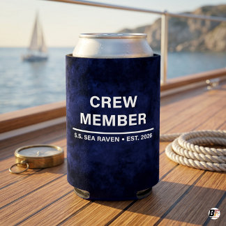 Enfriador De Latas Nombre de barco personalizado Miembro de la tripul
