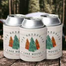 Enfriador De Latas Nombre de familia Lake House Pine Tree wood Person
