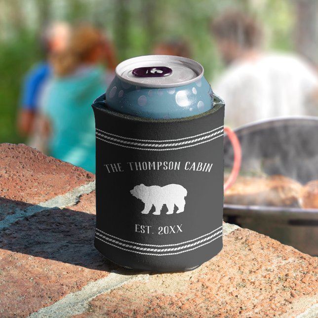 Enfriador De Latas Nombre de familia personalizada de oso ruso (Subido por el creador)