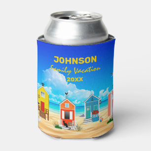 Enfriador De Latas Nombre de familia Playa Tropical Azul Cielo y Aren