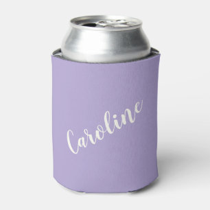 Enfriador De Latas Nombre de guión personalizado Noche de lavanda mor