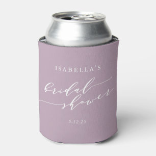 Enfriador De Latas Nombre de la ducha de novia del clásico minimalist