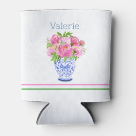 Enfriador De Latas Nombre de la vara de Peonies Rosados Chinoiserie