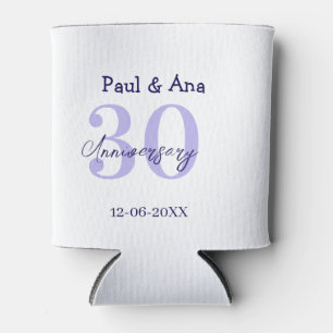 Enfriador De Latas nombre de letra negrita púrpura 30 aniversario sim