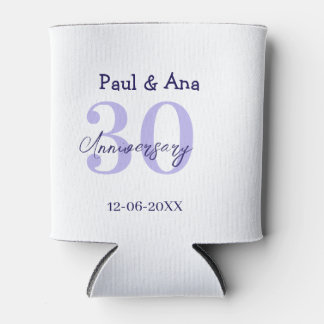 Enfriador De Latas nombre de letra negrita púrpura 30 aniversario sim