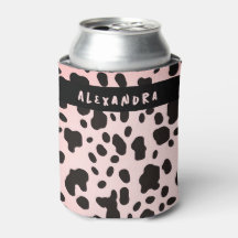 Nombre de patrón de animal vaca rosa negro moderno