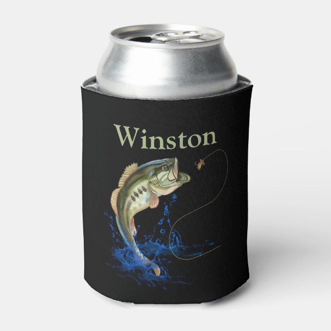 Enfriador De Latas Nombre de pila de pescado de pesca de altura (Lata Anverso)