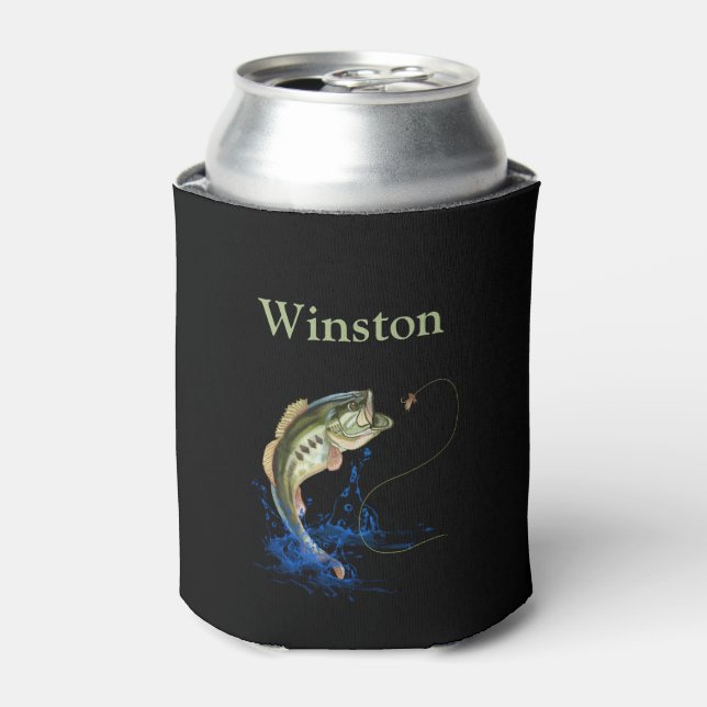 Enfriador De Latas Nombre de pila de pescado de pesca de altura (Lata Anverso)