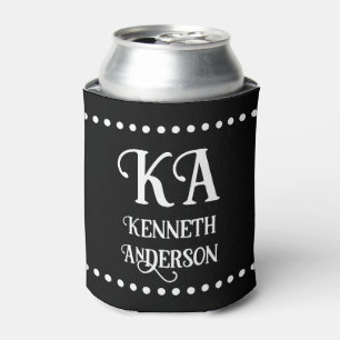 Enfriador De Latas Nombre de tipografía en negrita y iniciales negro 