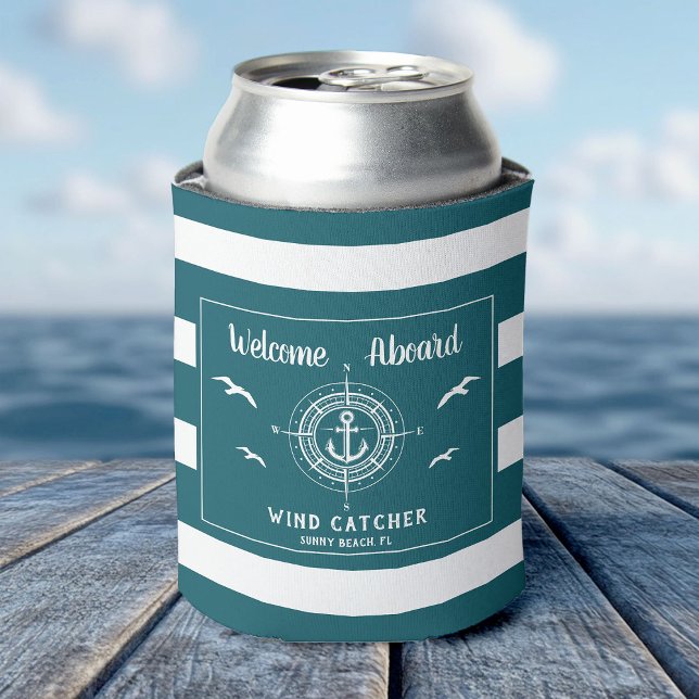 Enfriador De Latas Nombre del barco personalizado Bienvenida a bordo (Subido por el creador)