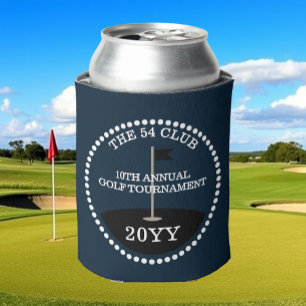 Enfriador De Latas Nombre del Club del Torneo de Golf Año Azul