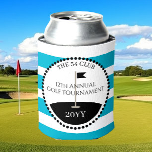 Enfriador De Latas Nombre del logotipo del club de golf azul