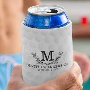 Enfriador De Latas Nombre del patrón de bola de golf personalizado Mo
