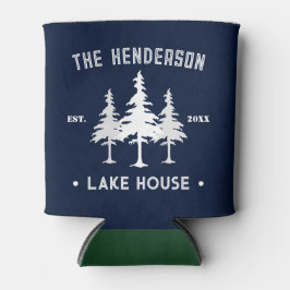 Enfriador De Latas Nombre familiar Cabin Lake House Bosques Pinos