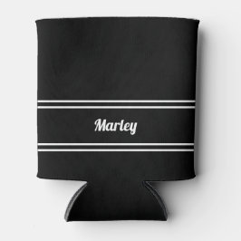 Enfriador De Latas Nombre moderno en blanco y negro Minimalista