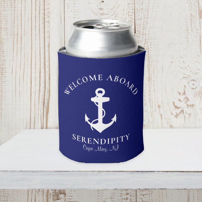 Enfriador De Latas Nombre personalizado azul de la marina mercante de (Subido por el creador)