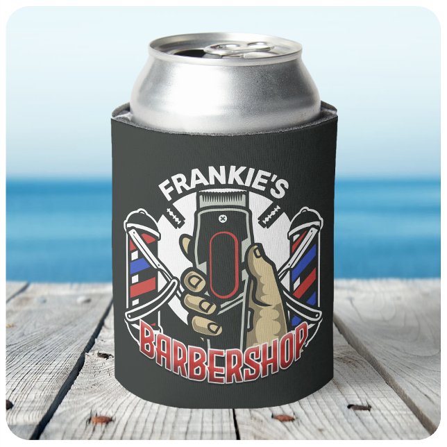 Enfriador De Latas NOMBRE personalizado Barbería de retro de barbería (Subido por el creador)