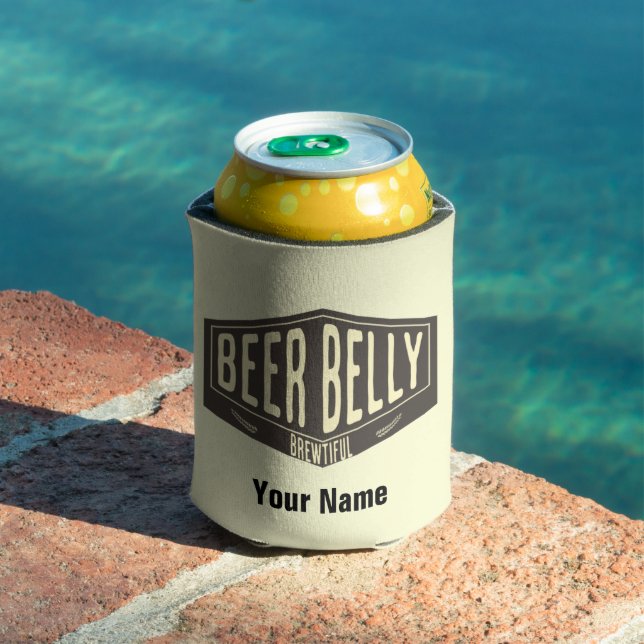 Enfriador De Latas Nombre personalizado Cerveza Belly Hermoso Frasco  (Piscina in situ)