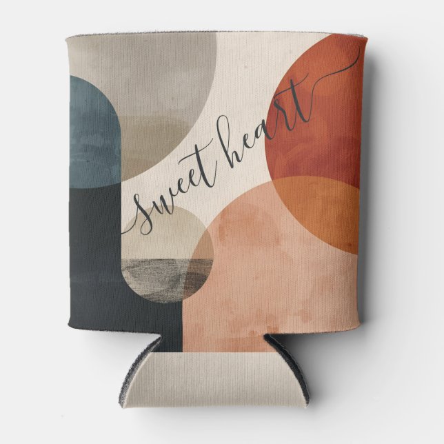 Enfriador De Latas Nombre personalizado de Boho (Anverso)