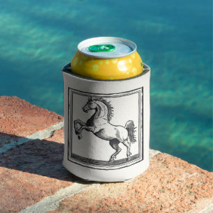 Enfriador De Latas Nombre personalizado de caballo de vintage ecuestr