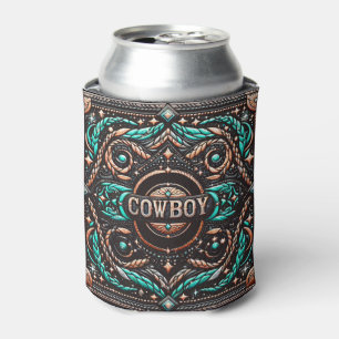 Enfriador De Latas Nombre personalizado de Cowboy de impresión de cue