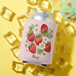Enfriador De Latas Nombre personalizado de fruta de verano de fresa