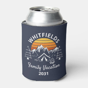 Enfriador De Latas Nombre personalizado de viaje de campamento famili