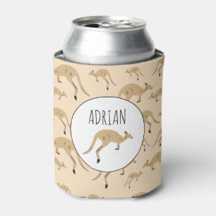 Enfriador De Latas Nombre personalizado del patrón canguro australian