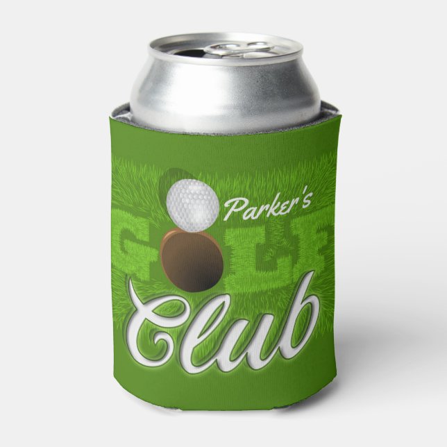 Enfriador De Latas NOMBRE Personalizado Golf Green Golf Course Club (Lata Anverso)