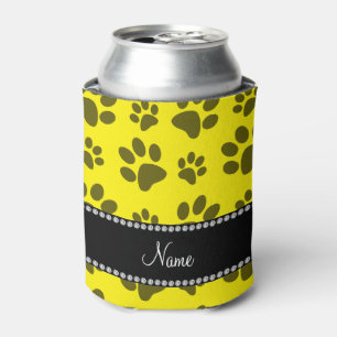 Enfriador De Latas Nombre personalizado impresión de la pata de perro