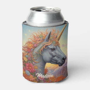Enfriador De Latas Nombre personalizado lindo unicornio