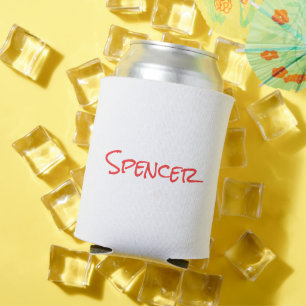 Enfriador De Latas Nombre personalizado minimalista con monograma